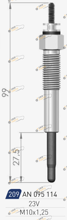 Свеча накаливания A-N PARTS 095 114
